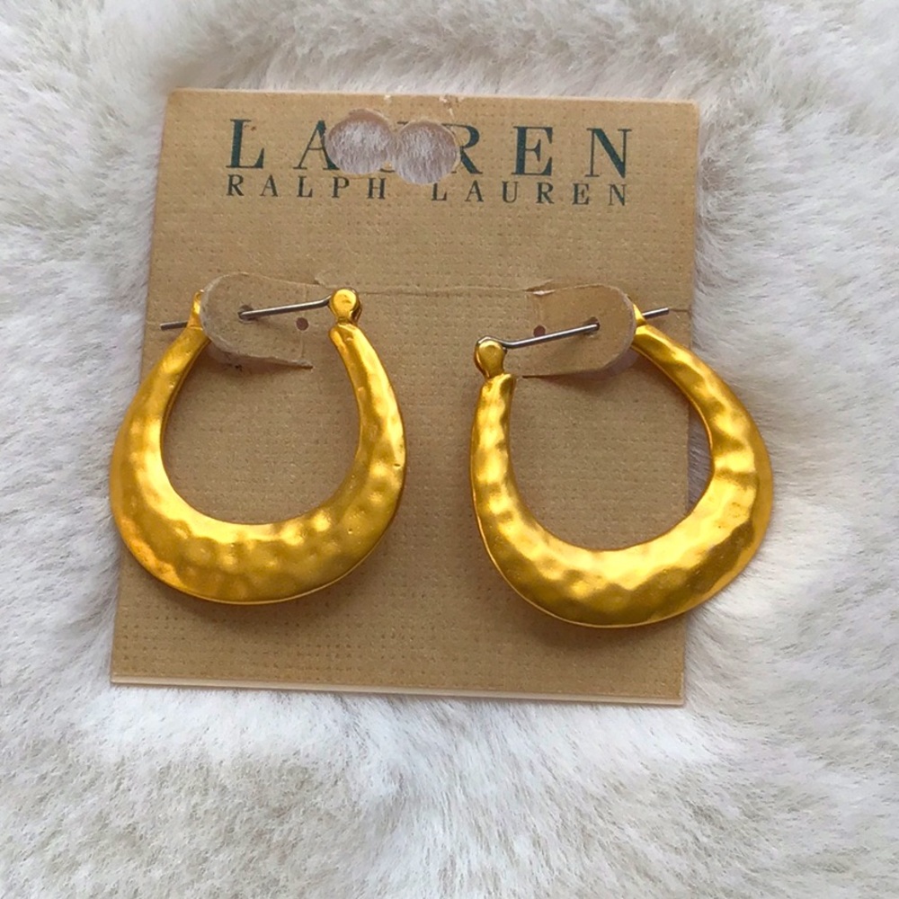 Lauren by Ralph Lauren Gold Plated Hoop Earrings